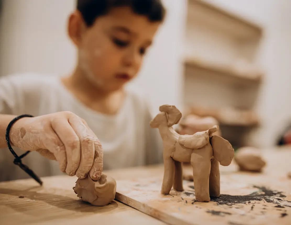 Clay modelling workshop for kids