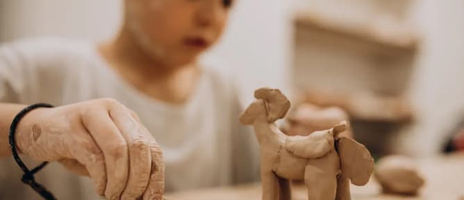 Clay modelling workshop for kids